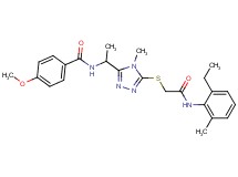 N-{1-[5-({2-[(2-ethyl-6-methylphenyl)amino]-2-oxoethyl}thio)-4-methyl-4H-1,2,4-triazol-3-yl]ethyl}-4-methoxybenzamide