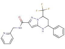 5-phenyl-N-(2-pyridinylmethyl)-7-(trifluoromethyl)-4,5,6,7-tetrahydropyrazolo[1,5-a]pyrimidine-2-carboxamide