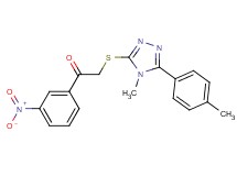 2-{[4-methyl-5-(4-methylphenyl)-4H-1,2,4-triazol-3-yl]thio}-1-(3-nitrophenyl)ethanone