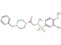 N-[2-(4-benzyl-1-piperazinyl)-2-oxoethyl]-4-methoxy-N,3-dimethylbenzenesulfonamide