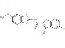 5-fluoro-N-(6-methoxy-1,3-benzothiazol-2-yl)-3-methyl-1-benzofuran-2-carboxamide