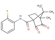 N-(2-fluorophenyl)-4,7,7-trimethyl-2,3-dioxobicyclo[2.2.1]heptane-1-carboxamide
