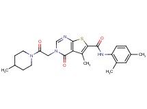 N-(2,4-dimethylphenyl)-5-methyl-3-[2-(4-methyl-1-piperidinyl)-2-oxoethyl]-4-oxo-3,4-dihydrothieno[2,3-d]pyrimidine-6-carboxamide
