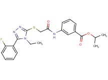 isopropyl 3-[({[4-ethyl-5-(2-fluorophenyl)-4H-1,2,4-triazol-3-yl]thio}acetyl)amino]benzoate
