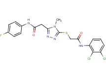 2-[5-({2-[(2,3-dichlorophenyl)amino]-2-oxoethyl}thio)-4-methyl-4H-1,2,4-triazol-3-yl]-N-(4-fluorophenyl)acetamide