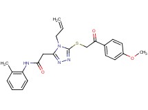 2-(4-allyl-5-{[2-(4-methoxyphenyl)-2-oxoethyl]thio}-4H-1,2,4-triazol-3-yl)-N-(2-methylphenyl)acetamide