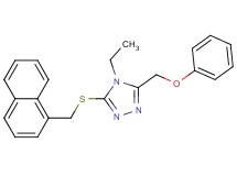 4-ethyl-3-[(1-naphthylmethyl)thio]-5-(phenoxymethyl)-4H-1,2,4-triazole