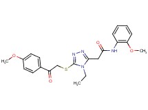 2-(4-ethyl-5-{[2-(4-methoxyphenyl)-2-oxoethyl]thio}-4H-1,2,4-triazol-3-yl)-N-(2-methoxyphenyl)acetamide
