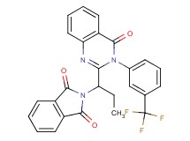 2-(1-{4-oxo-3-[3-(trifluoromethyl)phenyl]-3,4-dihydro-2-quinazolinyl}propyl)-1H-isoindole-1,3(2H)-dione