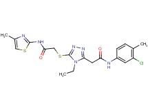 2-[(5-{2-[(3-chloro-4-methylphenyl)amino]-2-oxoethyl}-4-ethyl-4H-1,2,4-triazol-3-yl)thio]-N-(4-methyl-1,3-thiazol-2-yl)acetamide