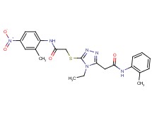2-[4-ethyl-5-({2-[(2-methyl-4-nitrophenyl)amino]-2-oxoethyl}thio)-4H-1,2,4-triazol-3-yl]-N-(2-methylphenyl)acetamide