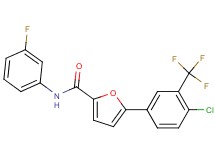 5-[4-chloro-3-(trifluoromethyl)phenyl]-N-(3-fluorophenyl)-2-furamide