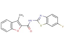 N-(6-fluoro-1,3-benzothiazol-2-yl)-3-methyl-1-benzofuran-2-carboxamide