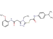 2-[4-ethyl-5-({2-[(4-isopropylphenyl)amino]-2-oxoethyl}thio)-4H-1,2,4-triazol-3-yl]-N-(2-methoxyphenyl)acetamide