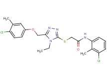2-({5-[(4-chloro-3-methylphenoxy)methyl]-4-ethyl-4H-1,2,4-triazol-3-yl}thio)-N-(3-chloro-2-methylphenyl)acetamide