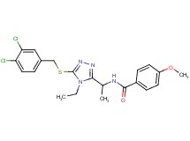 N-(1-{5-[(3,4-dichlorobenzyl)thio]-4-ethyl-4H-1,2,4-triazol-3-yl}ethyl)-4-methoxybenzamide