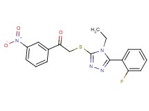 2-{[4-ethyl-5-(2-fluorophenyl)-4H-1,2,4-triazol-3-yl]thio}-1-(3-nitrophenyl)ethanone