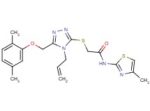 2-({4-allyl-5-[(2,5-dimethylphenoxy)methyl]-4H-1,2,4-triazol-3-yl}thio)-N-(4-methyl-1,3-thiazol-2-yl)acetamide