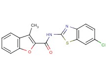 N-(6-chloro-1,3-benzothiazol-2-yl)-3-methyl-1-benzofuran-2-carboxamide