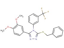 3-(benzylthio)-5-(3,4-dimethoxyphenyl)-4-[3-(trifluoromethyl)phenyl]-4H-1,2,4-triazole