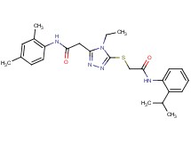 2-[(5-{2-[(2,4-dimethylphenyl)amino]-2-oxoethyl}-4-ethyl-4H-1,2,4-triazol-3-yl)thio]-N-(2-isopropylphenyl)acetamide
