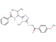 N-[1-(5-{[2-(4-methoxyphenyl)-2-oxoethyl]thio}-4-methyl-4H-1,2,4-triazol-3-yl)-2-methylpropyl]benzamide
