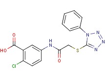 2-chloro-5-({[(1-phenyl-1H-tetrazol-5-yl)thio]acetyl}amino)benzoic acid