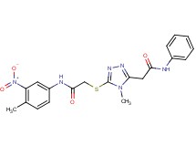 2-{[5-(2-anilino-2-oxoethyl)-4-methyl-4H-1,2,4-triazol-3-yl]thio}-N-(4-methyl-3-nitrophenyl)acetamide
