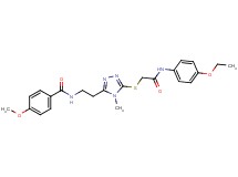 N-{2-[5-({2-[(4-ethoxyphenyl)amino]-2-oxoethyl}thio)-4-methyl-4H-1,2,4-triazol-3-yl]ethyl}-4-methoxybenzamide