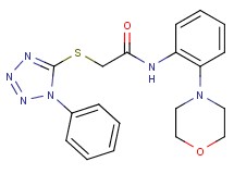 N-[2-(4-morpholinyl)phenyl]-2-[(1-phenyl-1H-tetrazol-5-yl)thio]acetamide
