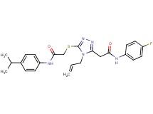 2-[(4-allyl-5-{2-[(4-fluorophenyl)amino]-2-oxoethyl}-4H-1,2,4-triazol-3-yl)thio]-N-(4-isopropylphenyl)acetamide