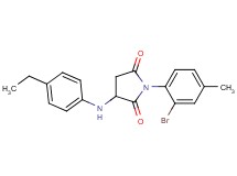 1-(2-bromo-4-methylphenyl)-3-[(4-ethylphenyl)amino]-2,5-pyrrolidinedione
