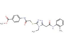 methyl 4-({[(4-ethyl-5-{2-[(2-methylphenyl)amino]-2-oxoethyl}-4H-1,2,4-triazol-3-yl)thio]acetyl}amino)benzoate