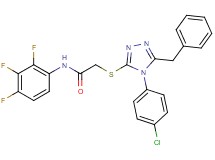 2-{[5-benzyl-4-(4-chlorophenyl)-4H-1,2,4-triazol-3-yl]thio}-N-(2,3,4-trifluorophenyl)acetamide