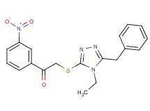 2-[(5-benzyl-4-ethyl-4H-1,2,4-triazol-3-yl)thio]-1-(3-nitrophenyl)ethanone