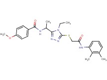 N-{1-[5-({2-[(2,3-dimethylphenyl)amino]-2-oxoethyl}thio)-4-ethyl-4H-1,2,4-triazol-3-yl]ethyl}-4-methoxybenzamide