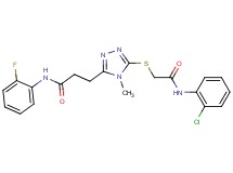 3-[5-({2-[(2-chlorophenyl)amino]-2-oxoethyl}thio)-4-methyl-4H-1,2,4-triazol-3-yl]-N-(2-fluorophenyl)propanamide