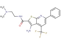 3-amino-N-[2-(dimethylamino)ethyl]-6-phenyl-4-(trifluoromethyl)thieno[2,3-b]pyridine-2-carboxamide