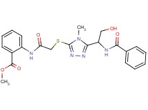 methyl 2-{[({5-[1-(benzoylamino)-2-hydroxyethyl]-4-methyl-4H-1,2,4-triazol-3-yl}thio)acetyl]amino}benzoate