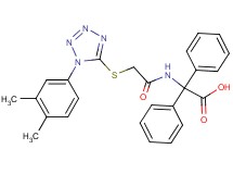 [({[1-(3,4-dimethylphenyl)-1H-tetrazol-5-yl]thio}acetyl)amino](diphenyl)acetic acid