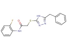 2-[(5-benzyl-4H-1,2,4-triazol-3-yl)thio]-N-(2-fluorophenyl)acetamide
