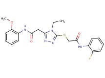 2-[4-ethyl-5-({2-[(2-fluorophenyl)amino]-2-oxoethyl}thio)-4H-1,2,4-triazol-3-yl]-N-(2-methoxyphenyl)acetamide