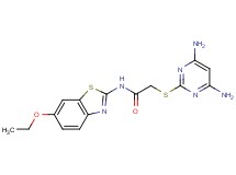 2-[(4,6-diamino-2-pyrimidinyl)thio]-N-(6-ethoxy-1,3-benzothiazol-2-yl)acetamide