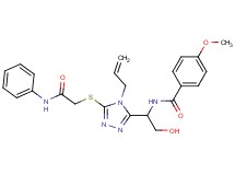 N-(1-{4-allyl-5-[(2-anilino-2-oxoethyl)thio]-4H-1,2,4-triazol-3-yl}-2-hydroxyethyl)-4-methoxybenzamide