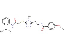 N-{2-[5-({2-[(2-isopropylphenyl)amino]-2-oxoethyl}thio)-4-methyl-4H-1,2,4-triazol-3-yl]ethyl}-4-methoxybenzamide