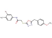 N-(3-bromo-4-methylphenyl)-2-{[5-(4-methoxybenzyl)-1,3,4-oxadiazol-2-yl]thio}acetamide