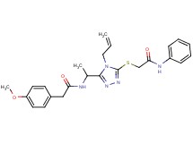 2-{[4-allyl-5-(1-{[(4-methoxyphenyl)acetyl]amino}ethyl)-4H-1,2,4-triazol-3-yl]thio}-N-phenylacetamide