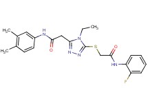 2-[(5-{2-[(3,4-dimethylphenyl)amino]-2-oxoethyl}-4-ethyl-4H-1,2,4-triazol-3-yl)thio]-N-(2-fluorophenyl)acetamide