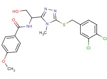 N-(1-{5-[(3,4-dichlorobenzyl)thio]-4-methyl-4H-1,2,4-triazol-3-yl}-2-hydroxyethyl)-4-methoxybenzamide