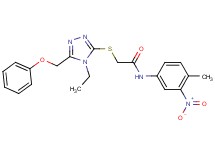 2-{[4-ethyl-5-(phenoxymethyl)-4H-1,2,4-triazol-3-yl]thio}-N-(4-methyl-3-nitrophenyl)acetamide